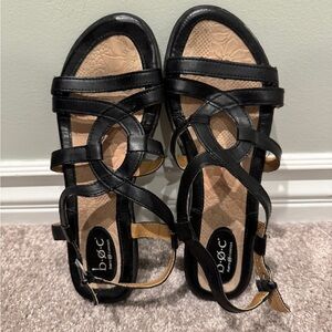 b.o.c. Women's Black Strappy Sandals